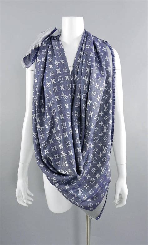 blue louis vuitton shawl|louis vuitton monogram shawl black.